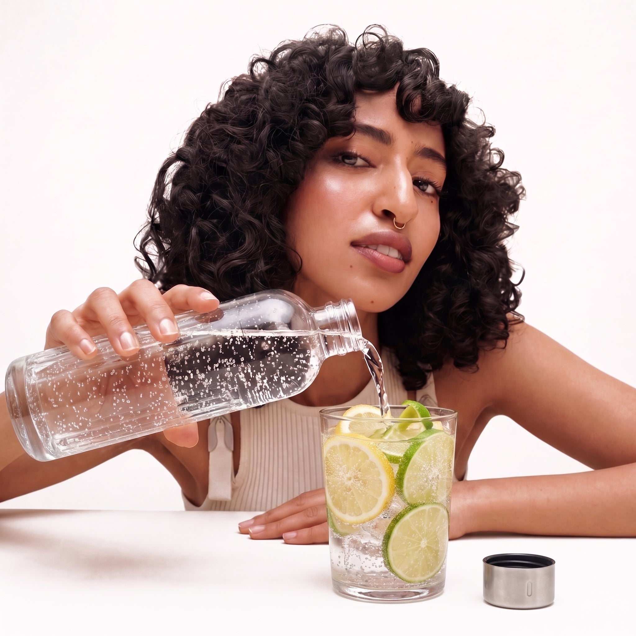 Bouteille d'eau en verre 1L